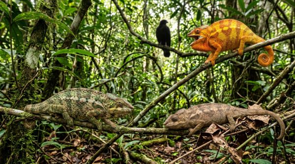 Quelles sont les stratégies de survie des caméléons face à leurs prédateurs naturels?